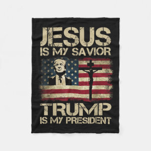 Jesus ist mein Retter Trump ist mein Präsident Tru Fleecedecke