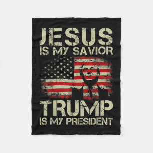 Jesus ist mein Retter Trump ist mein Präsident Tru Fleecedecke