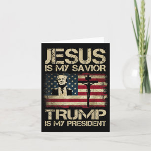 Jesus ist mein Retter Trump ist mein Präsident Tru Karte