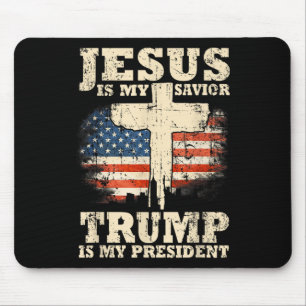 Jesus ist mein Retter Trump ist mein Präsident Tru Mousepad