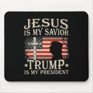 Jesus ist mein Retter Trump ist mein Präsident Tru Mousepad