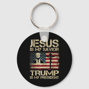 Jesus ist mein Retter Trump ist mein Präsident Tru Schlüsselanhänger