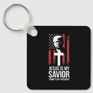 Jesus ist mein Retter Trump ist mein Präsident Tru Schlüsselanhänger