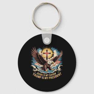 Jesus ist mein Retter Trump ist mein Präsident Tru Schlüsselanhänger
