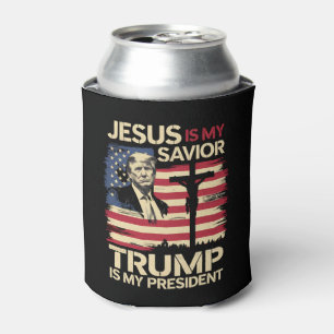 Jesus ist mein Retter Trump ist mein Präsident USA Dosenkühler