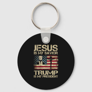 Jesus ist mein Retter Trump ist mein Präsident USA Schlüsselanhänger