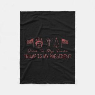 Jesus ist mein Retter Trump ist mein Präsident Wei Fleecedecke