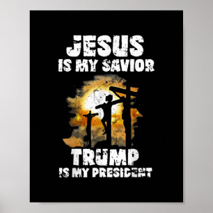 Jesus ist mein Retter Trump ist mein Präsidium Kre Poster