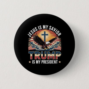 Jesus ist mein Retter Trump ist mein religiöser Pr Button