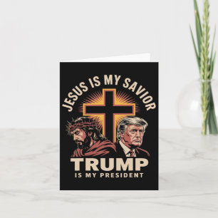 Jesus ist mein Retter Trump ist mein religiöser Pr Karte