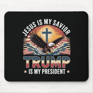 Jesus ist mein Retter Trump ist mein religiöser Pr Mousepad
