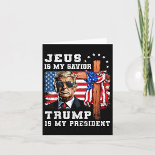 Jesus ist mein Retter Trump ist meine Flagge des P Karte