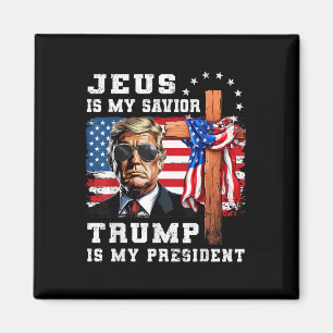 Jesus ist mein Retter Trump ist meine Flagge des P Magnet