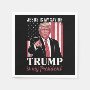 Jesus ist mein Retter Trump ist meine Präsidentenw Serviette
