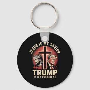 Jesus ist mein Retter Trump mein Präsident biblisc Schlüsselanhänger