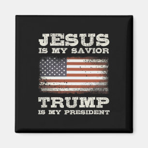 Jesus ist mein Retter Trump mein Präsident Christl Magnet