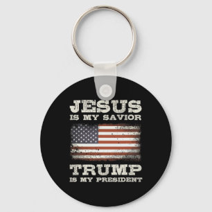 Jesus ist mein Retter Trump mein Präsident Christl Schlüsselanhänger