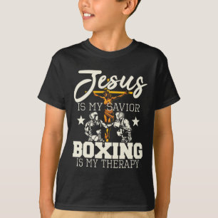 Jesus ist mein Savior Boxen ist meine Therapie - G T-Shirt