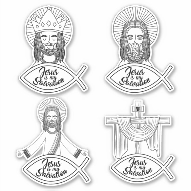 Jesus ist mein Set zum Heilen Aufkleber (Vorderseite)