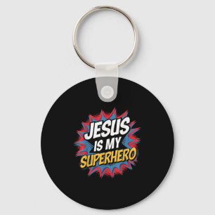 Jesus ist mein Superheld, Christlicher Kid Boy Got Schlüsselanhänger