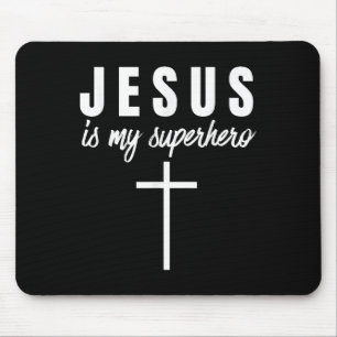 Jesus ist mein Superheld Funny Vbs Camp Christlich Mousepad