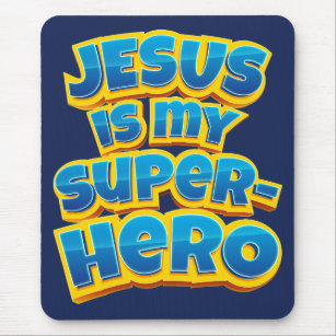 Jesus ist mein Superhelden und Christlicher Glaube Mousepad