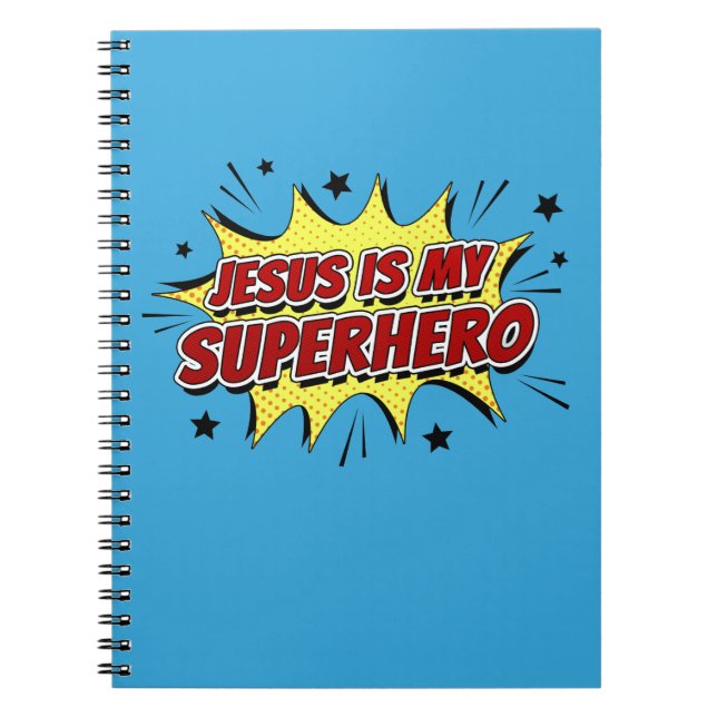 Jesus ist mein Superhelden und Christlicher Glaube Notizblock (Vorderseite)