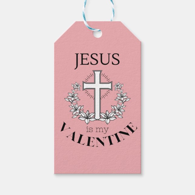 Jesus ist mein Valentinstag Geschenkanhänger (Vorderseite)