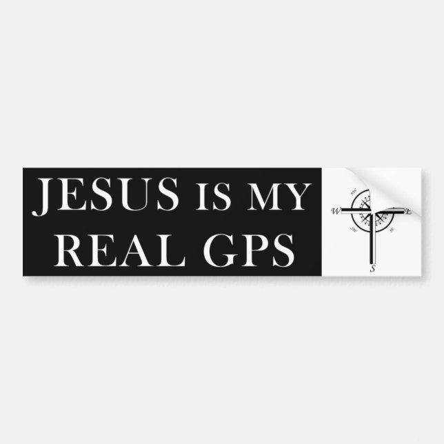 Jesus ist mein WIRKLICHER GPS-Autoaufkleber Autoaufkleber (Vorne)