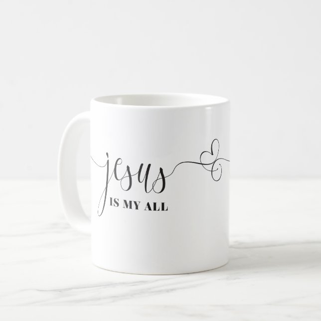 Jesus ist meine allklassische Tasse, 11 oz Kaffeetasse (Vorderseite Links)