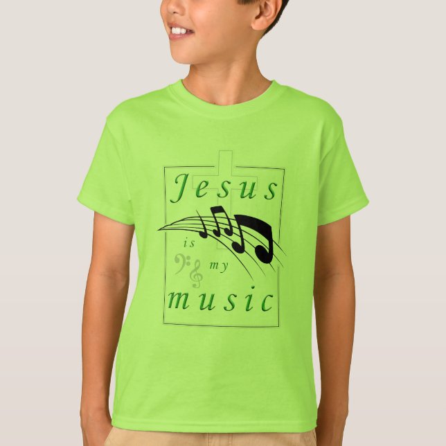 Jesus ist meine Christliche Musik T-Shirt (Vorderseite)