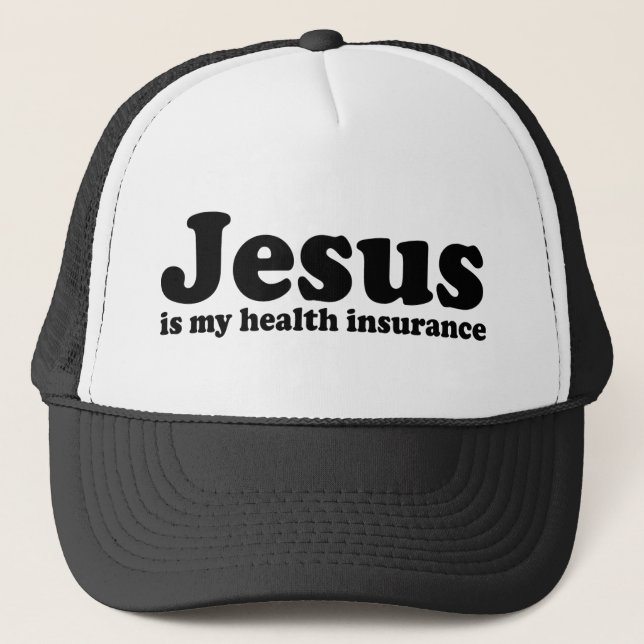 Jesus ist meine Krankenversicherung Truckerkappe (Vorderseite)