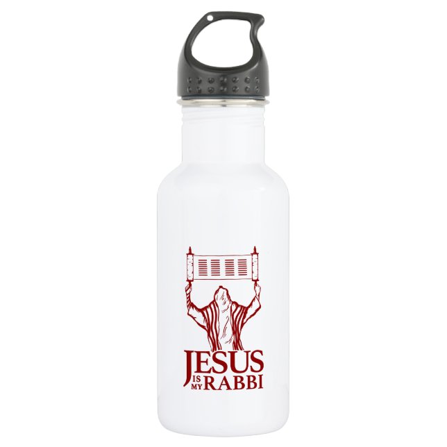 Jesus ist meine Rabbinflasche Edelstahlflasche (Vorderseite)