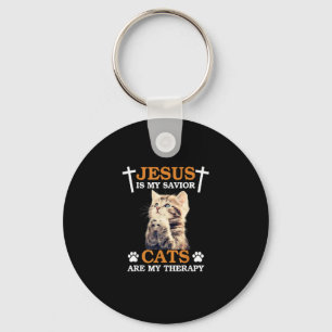 Jesus ist meine Retter Katze sind Meine Heilchrist Schlüsselanhänger