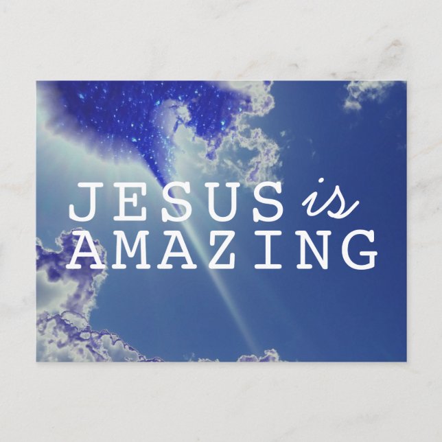 Jesus ist mit Sky Stars Phantastisch Postkarte (Vorderseite)