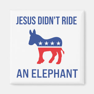 Jesus ist nicht auf einem eleganten demokratischen magnet