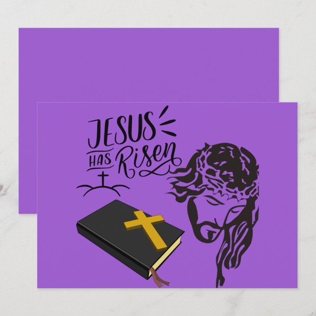 Jesus ist Risen Einladung (Vorne/Hinten)