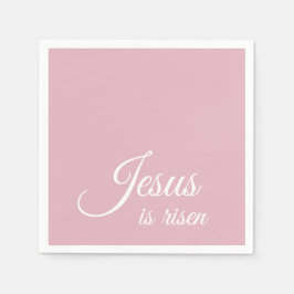 Jesus ist verschwiegen | Benutzerdefiniertes rosa  Serviette