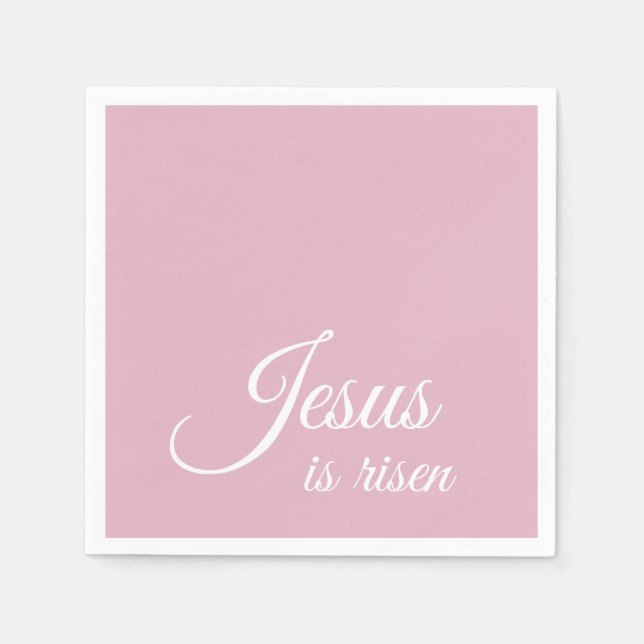 Jesus ist verschwiegen | Benutzerdefiniertes rosa  Serviette (Vorderseite)