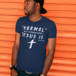 Jesus ist zurück T - Shirt<br><div class="desc">Christlicher T - Shirt mit dem biblischen Vers aus Offenbarung 14 (Jesus kommt zurück). In gemischter Kalligraphie & minimalistischer Typografie. Dieses trendige, moderne Design ist das perfekte Geschenk- und Modestatement. #christlich #religion #scription #religion #bible #jesus</div>