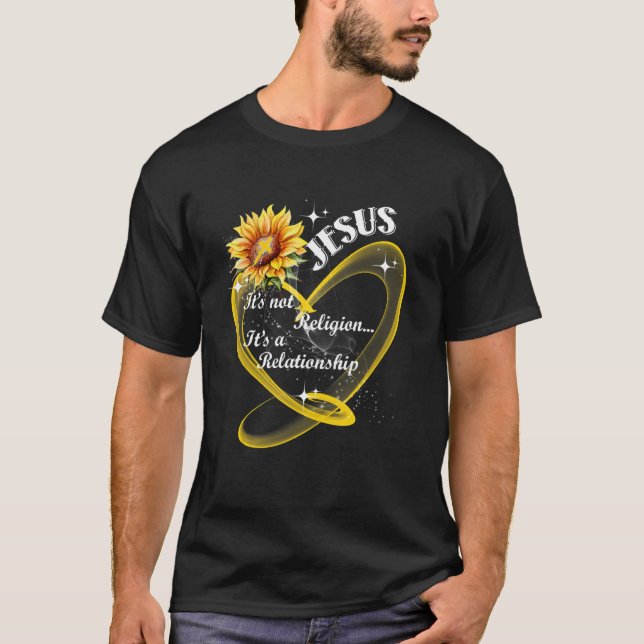 Jesus It's not a Religion It's a Relationship Sunf T-Shirt (Vorderseite)