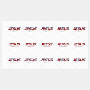 Jesus Jedes Knie wird Philippinen 2:10-11 beugen Etiketten