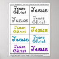 Jesus / Jesus Christ Fabric Schriftart 10 Tags Bes