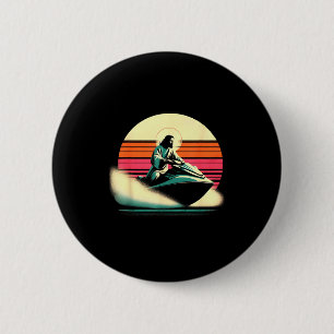 Jesus Jetski fahren - lustiger christlicher religi Button