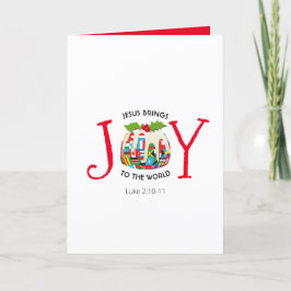 JESUS | JOY TO THE WORLD | CHRISTLICH | Weihnachte Feiertagskarte