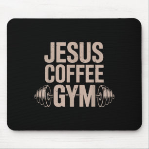 Jesus Kaffee Fitnessstudio Lustiger Christlicher W Mousepad
