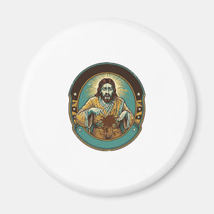 Jesus Kaffee Fleck Hose Vor dem Treffen Büro Arbei Magnet