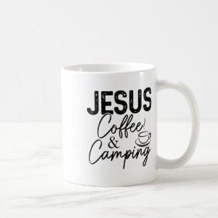 Jesus Kaffee und Camping Christlicher Camper Natur Kaffeetasse