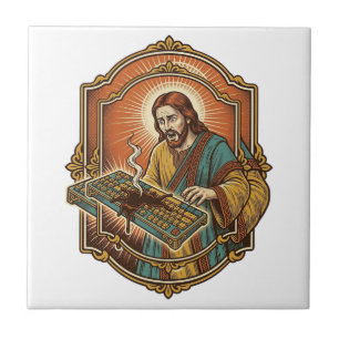 Jesus Kaffee verschüttet Mechanische Tastatur kapu Fliese