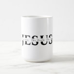Jesus Kaffeetasse<br><div class="desc">Christliche Tasse mit dem biblischen Vers von Johannes 14:6 Jesus sagte ihm: "Ich bin der Weg,  die Wahrheit und das Leben. ". Die Verse sind in gemischter Kalligraphie & minimalistischer Typografie. Dieses trendige,  moderne Glaubensdesign ist das perfekte Geschenk #christlich #religion #scripture #bible #jesus</div>